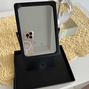 Compact Travel Mirror with Tray
